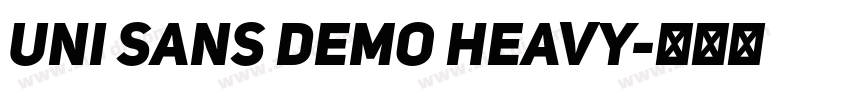 Uni Sans Demo Heavy字体转换